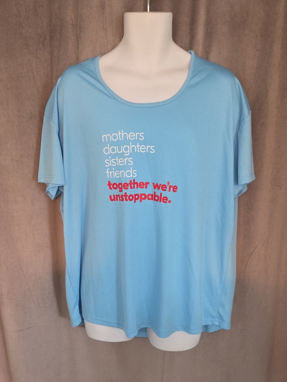 3x Running Room Light Blue Short Sleeve Graphic Tee - Together We're Unstoppable